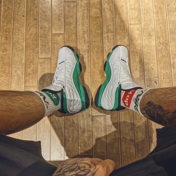 Air Jordan 13 Retro White/Lucky Green-Black